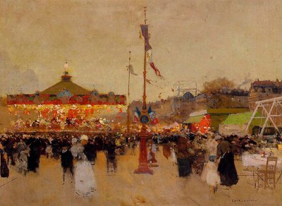 At the Fair by Luigi Loir